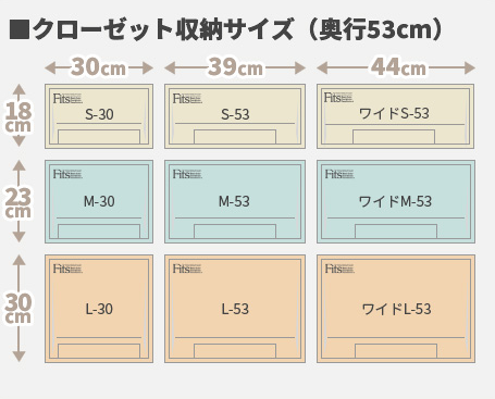天馬 Fits フィッツ 収納 収納ケース ケース 衣類収納 タンス 押し入れ 押し入れ収納 クローゼット クローゼット収納 DIY 整理収納コンサルタント 片付け上手 収納上手 サイズチャート サイズ表