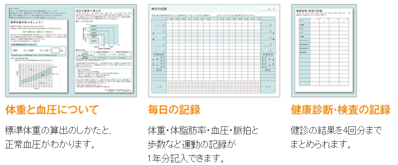 コクヨ KOKUYO ライフイベントノート 体重血圧を記録するノート LES-H103 パリオリンピック 高校野球 甲子園 マッチョ ダイエット 高血圧