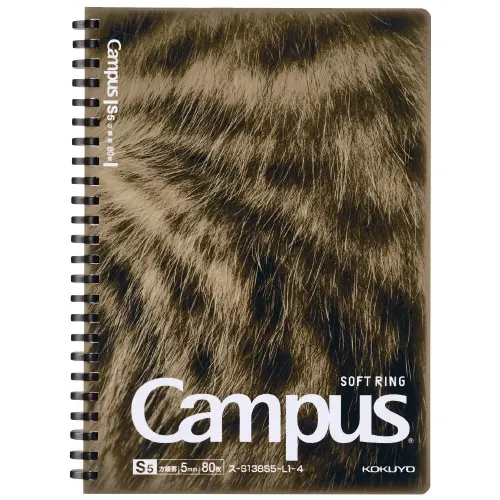 キャンパス肉球ソフトリングノート
Campus　コクヨ　KOKUYO　ｽ-S138S5-L1-4　期間限定　ネコ文具　猫文具　犬文具　いぬ文具　猫コレクション　ネココレクション　犬コレクション　猫好プレゼント　犬好きプレゼント　